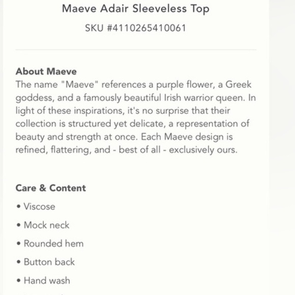 Maeve by Anthropologie Adair Button Back Blouse - Picture 8 of 8